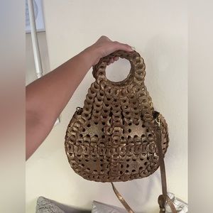 Patricia Nash Pisticci Chainlink Gold purse